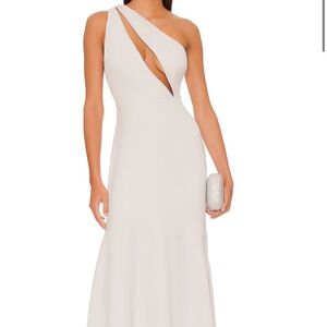 Elegant light gray Evening Gown